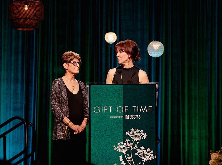 Canuck Place Nurse speakers at Gift of Time stage