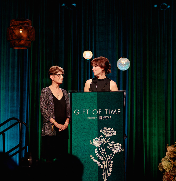 Canuck Place Nurse speakers at Gift of Time stage