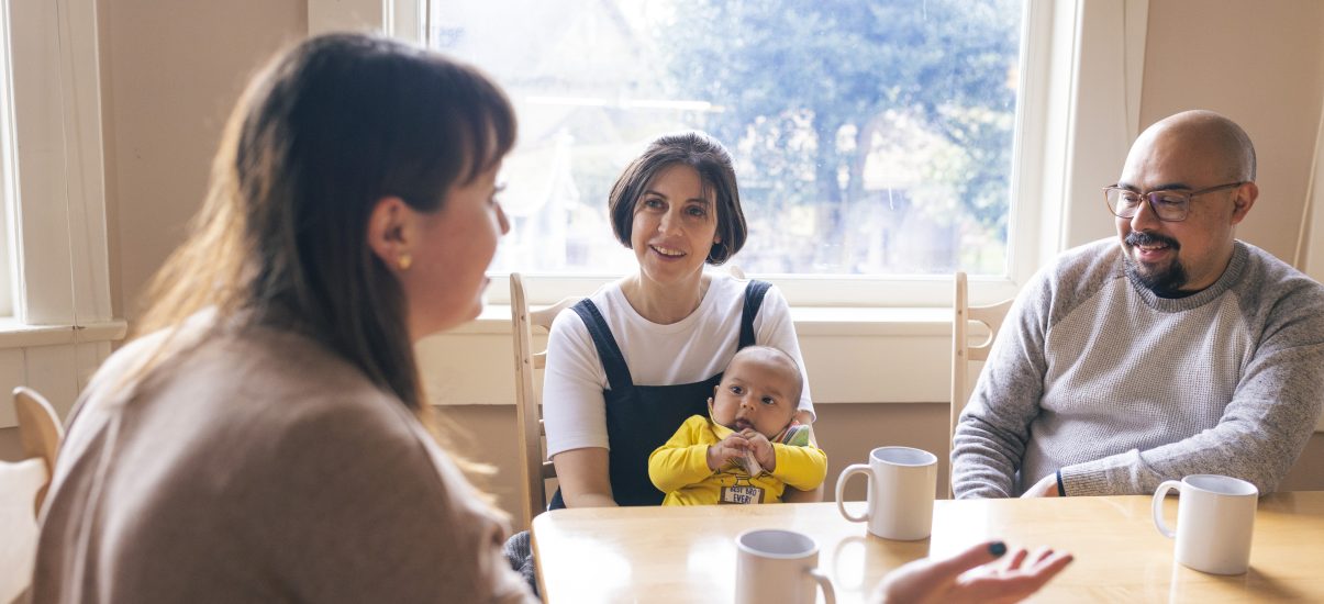 A family receiving counselling