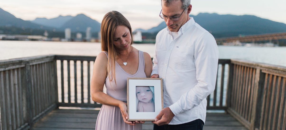 Marie and Wes Toews show a treasured portrait of Sophia